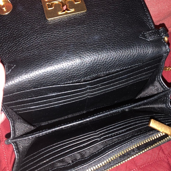 Tory Burch Britten Chain Wallet Crossbody- black - Picture 3 of 6